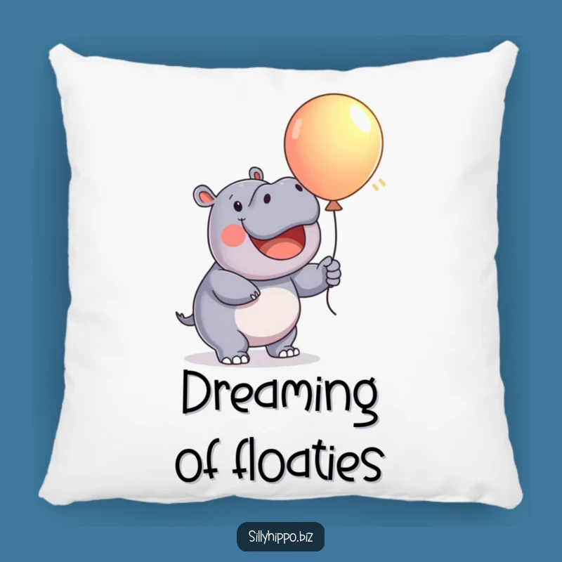 Funny Hippo Balloon Pillow: Cozy Cheer, Adorable Funny Gift