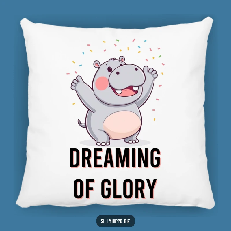 Funny Hippo Pillow: Cozy Confetti Comfort for Triumphant Naps