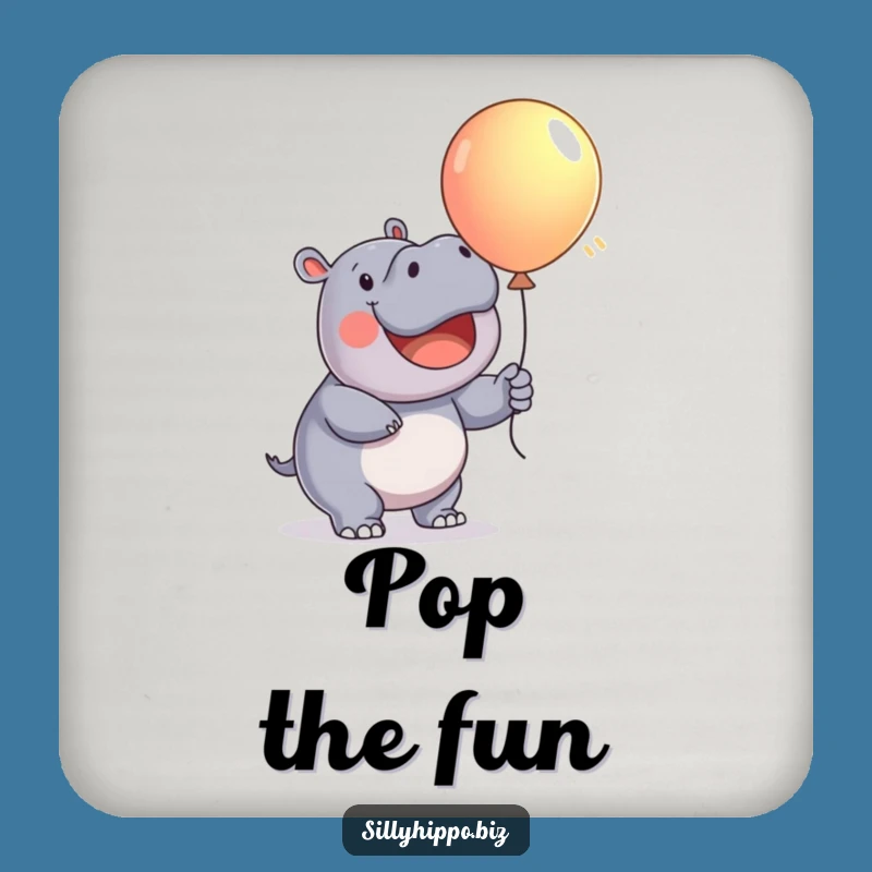Funny Hippo Balloon Coasters: Protect Surfaces Happily, A Fun Funny Gift Set