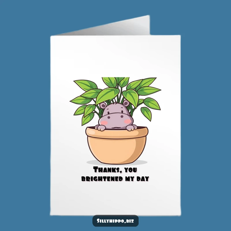 Free Printable Thank You Card: Hippo's Plant of Gratitude!