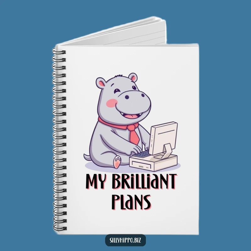Funny Kawaii Hippo Notebook: Jot Down Ideas with Joyful Typing