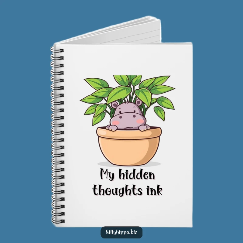 Funny Hippo Plant Notebook: Jot Down Playful Notes, Ideal Funny Gift