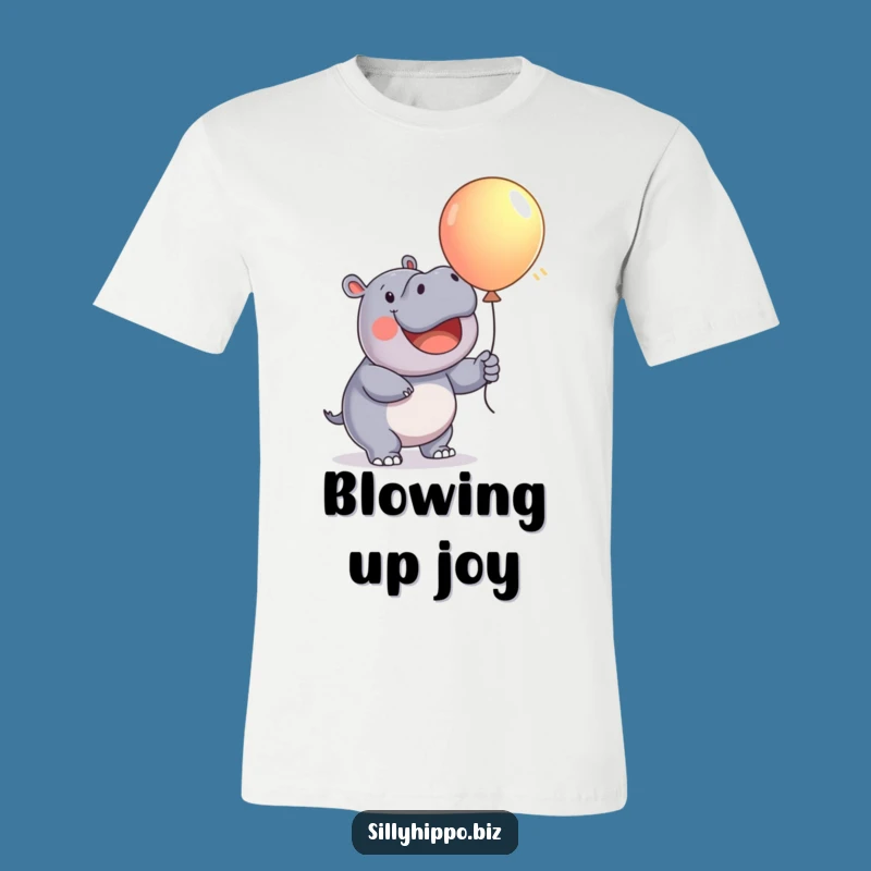Funny Hippo Inflation T-Shirt: Cheerful Balloon Design, Ideal Funny Gift